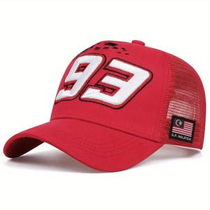Cappellino da Baseball per Moto 93 Ricamato con Numero, Cappello Trucker in Rete per Corsa e Sport - Product Image 6