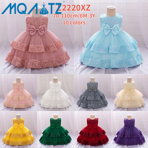 <span class=keywords><strong>Robe</strong></span> de Soirée Fleurie Meiqiai pour Bébés Filles, <span class=keywords><strong>Robe</strong></span> Formelle Blanche à Paillettes pour Anniversaires d'Enfants, Jolies Robes de Première <span class=keywords><strong>Communion</strong></span> à Nœud L2220XZ - Product Image 4