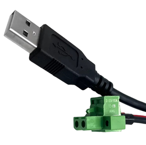 Kabel Koneksi 2EDGKM Pitch 2.54mm Kustom, Harness Terminal Plug-in Flens Tetap, Konduktor Tembaga Telanjang 2-8P PVC - Product Image 3