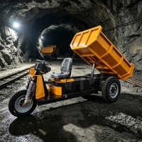 Mini-dumper électrique haute durabilité avec essieu à insertion directe, camion benne minier antidérapant pour le transport minier