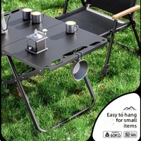 Table pliante d'extérieur style rétro, légère et portable, table de camping tactique multi-usage IGT, table à thé, mobilier d'extérieur