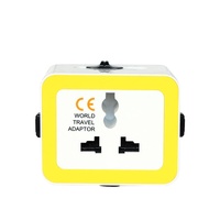 Wonplug adaptor steker Travel global 2USB adaptor internasional steker AC Universal soket semua dalam satu adaptor untuk USA UK EU AU