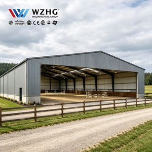 Fabricant de systèmes de construction industrielle pour arènes équestres en acier, conçues pour l'entraînement des chevaux de course, avec poutres en H soudées Q355B - Product Image 1