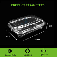 Transparent Blister PET Alimentaire À Emporter Plateau Conteneur En Plastique Transparent Jetable Boîte D'emballage De Fruits pour Salades