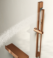Système de douche mural de luxe pour salle de bain, avec robinetterie en laiton et ensemble de douche 3 voies pour la maison