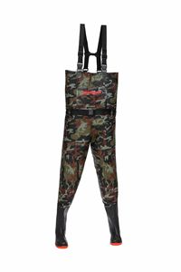 TOPIND Cuissardes de pêche respirantes <span class=keywords><strong>en</strong></span> PVC avec fermeture éclair frontale Cuissardes étanches et sèches avec <span class=keywords><strong>botte</strong></span> pour la chasse et la pêche - Product Image 2