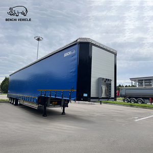 Semi-remorques à rideaux latéraux à 3 essieux de 17 mètres pour le transport de céréales en vrac de 127 mètres cubes - Product Image 3