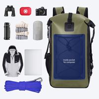Sac étanche robuste en PVC avec sangle de poitrine et sifflet de sécurité pour la pêche en mer et le rafting, sac de rangement anti-fuite
