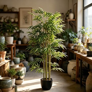 Tiges de bambou artificielles résistantes aux UV en gros – Plante en soie artificielle pour la décoration de la maison, du bureau et du jardin - Product Image 3