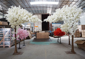 Arbre à fleurs artificielles d'intérieur, fausses fleurs de <span class=keywords><strong>cerisier</strong></span> rose avec un arc décoratif, vente en gros, cm - Product Image 3