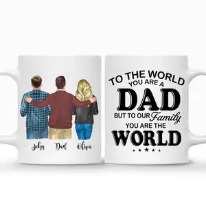 2023 Dad Gifts Fathers Day Gift Coffee Mug Ceramic Porcelain Cup With Custom Pattern And Word For Father S Day
