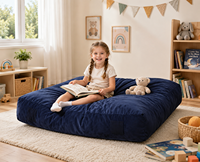 Lit de jeu sensoriel personnalisable pour enfants autistes, en mousse douce et velours, avec blocs de mousse, pour sauter, grimper et se prélasser, avec housse lavable