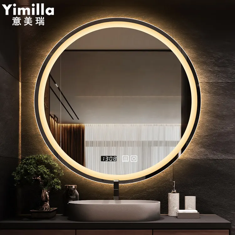 가벼운 똑똑한 거울을 가진 주문 기능 큰 벽 LED 목욕탕 거울
