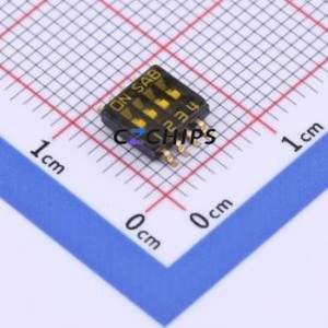 SOP04 DIP Switch SMD-8P,5.6x6.1mm Switch Single Pole Single Throw 4 1.27mm 25mA - Product Image 1