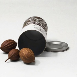 Emballage en tube biodégradable avec motifs personnalisés, qualité alimentaire, pour le stockage de fruits, de graines de cacao biologiques, boîte en papier avec couvercle - Product Image 1