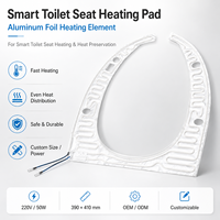 Éléments chauffants en aluminium de haute qualité sur mesure pour le chauffage et la maintenue de la température des sièges de toilettes intelligents