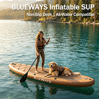 Planche de paddle gonflable en grain de bois, vente en gros d'usine, SUP polyvalent avec accessoires complets et certifié CE