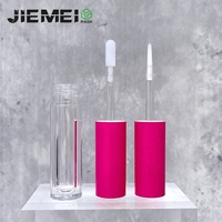 Stock JIEMEI Mini bouteille de brillant à lèvres vide de qualité supérieure ronde en PET de 2ml tube de brillant à lèvres de marque privée personnalisé petit contenant cosmétique