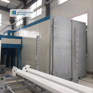 Máquina de Recubrimiento Electrostático en Polvo Industrial Personalizada, Automática, Controlada por PLC, con Horno de Curado para Postes de Luz Metálicos - Product Image 2