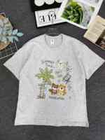 Kaos Pria 100% Katun Hip Hop Oversize Lengan Panjang 300g Kualitas Tinggi Anti-Pilling Cepat Kering Bernapas
