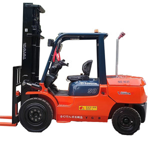 Chariot élévateur diesel d'occasion du Japon, petit modèle pour 7F Fd50, 5 tonnes, hauteur de levage de 4 m, bon état - Product Image 1