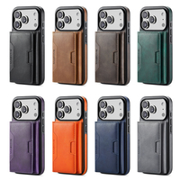 Casing Ponsel Lepas Pasang dengan Dompet dan Tempat Kartu, Dilengkapi Stand, RFID Blocking, dan Mendukung Pengisian Daya Nirkabel untuk iPhone 17 Pro/Pro Max/17 Air/17/17E