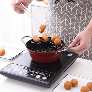 Electric Deep Fryer 21cm 24cm Non-Stick <b>PTFE</b> Multi-Functional Pot For Kitchen Household Use - Product Image 1