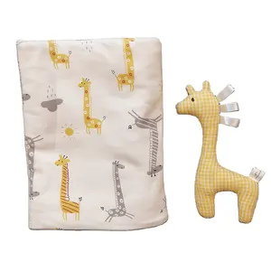 INS new baby cotton blanket and security blanket set animal shape comforters