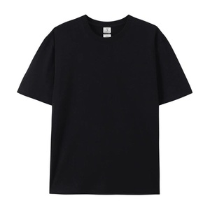 T-shirt personnalisé en coton 100% lourd 220G, OEM ODM, coupe ample unisexe, col rond, manches courtes, avec logo - Product Image 2