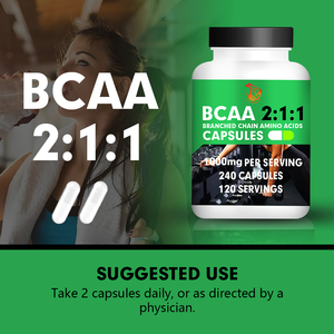 Suplemento para el Cuidado de la Salud, Cápsulas de BCAA para Energía y Resistencia, Mejora el Rendimiento, Cápsulas de Aminoácidos de Cadena Ramificada - Product Image 5