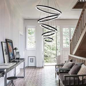 Домашний Декор подвесная круглая комнатная алюминиевая Люстра Светодиодная подвесная люстра для спальни, столовой, гостиной - Product Image 2