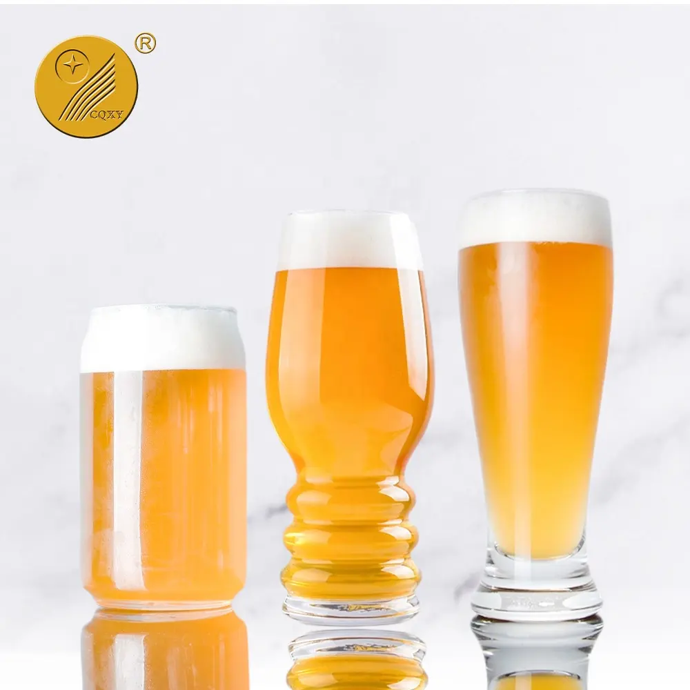 Contoh Gratis 16Oz Grosir Promosi Cetak Gandum Kaca Bir Bir Bir Pint Pilsner