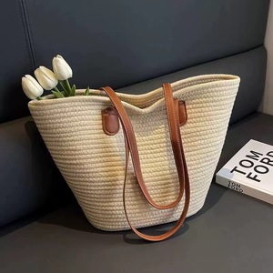 Sac à main tendance pour femme en paille tressée, sac de plage décontracté, sac à bandoulière fait main, sacs d'été naturels – Grande Vente - Product Image 1