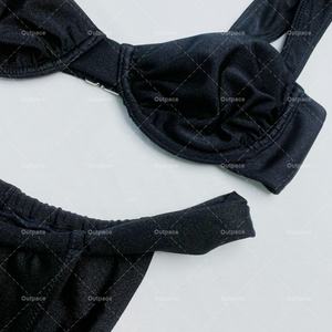 Maillot de bain bikini 3D personnalisé sexy pour femme, ensemble soutien-gorge push-up, taille basse, tenue de plage unie, maillot de bain deux pièces de luxe - Product Image 3