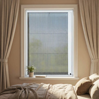 Moustiquaire plissée moderne pour fenêtre coulissante, facile à nettoyer, imperméable, en maille, rétractable
