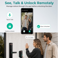 Cerradura Inteligente con Huella Dactilar para Puerta de Aluminio/Madera SJJ, Teclado Táctil con App Tuya, Código para Tarjeta RFID, Entrada sin Llave, Hotel en la Nube