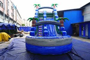 Tobogán Acuático Inflable Comercial para Adultos y Niños <span class=keywords><strong>2021</strong></span>, Tobogán Infantil con Palmera, Económico, con Piscina - Product Image 6