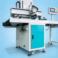 Automatische vlakke servoaangedreven zeefdrukmachine 500*700 mm printgebied, enkelkleurige zeefdrukker voor tassen, papier en textiel