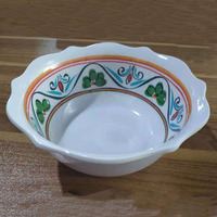Service de table en mélamine, motif Floral, vaisselle de luxe, assiettes, tasses avec poignée, 16 pièces