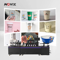 Impresora Digital de Inyección de Tinta de Alta Velocidad Renovix, Automática, de Una Sola Pasada, con Colores CMYKW, para Embalaje Lateral de Tazas, con Control PLC