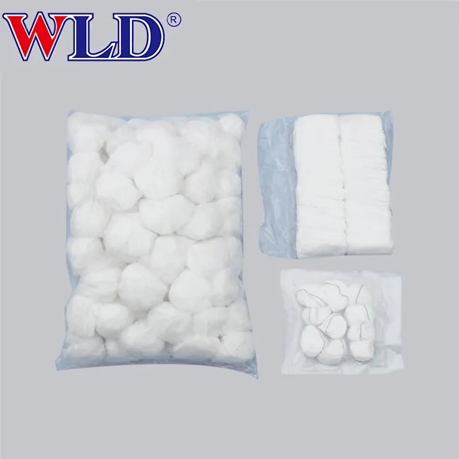 hot sale sterile or non sterile gauze cherry balls disposable cotton gauze balls customized making gauze balls
