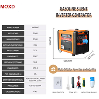 Générateur Inverter Bi-énergie GPL/GNC 2KW-8KW, Démarrage à Distance Silencieux Portable, Option Essence Personnalisable pour Usage Domestique
