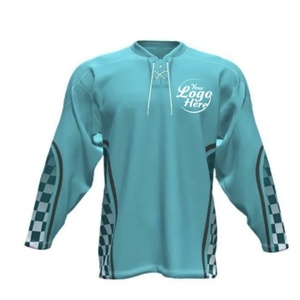 Ensemble de maillots de hockey sur glace personnalisés, uniformes d'entraînement pour équipes, hommes et femmes, confortables, séchage rapide, respirants, 100% polyester - Product Image 2