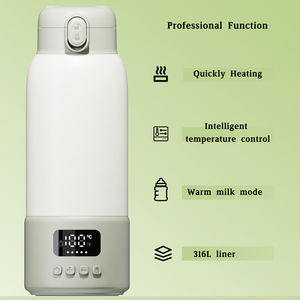 Bouilloire électrique portable 100 ° Chauffe-biberon avec affichage numérique, chauffe-eau de voyage multifonction - Product Image 4
