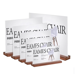 <span class=keywords><strong>Acrylic</strong></span> đứng rõ ràng perspex Máy tính để bàn truy cập hiển thị freestanding phong cách A4/A5 Kích thước trực tiếp cung cấp nhà máy - Product Image 1