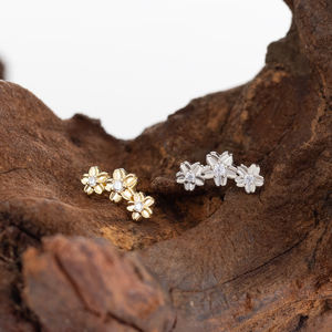 Piercing in Oro Giallo 14k Senza Filettatura, Terminali per Labret, Orecchini a Fiore in Oro Massiccio 14K, Gioielli per il Corpo - Product Image 4