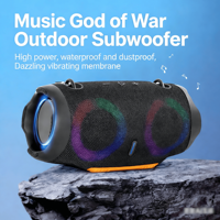 Altavoz XTRMM4, Altavoz Bluetooth Impermeable, Mini Altavoz Portátil para Fiestas, Subwoofer Portátil con Batería