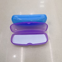 Boîte de support de lunettes en plastique transparent uni étui à lunettes de stockage portable