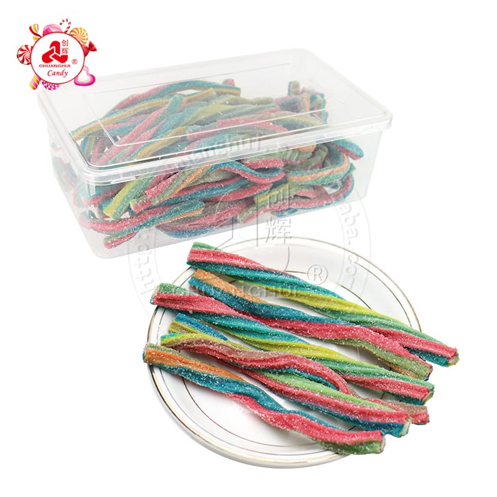 Rainbow rope candy