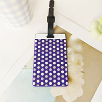 Étiquette de bagage en caoutchouc durable pour sublimation, vente en gros d'usine, avec poche transparente pour carte, pour bagages de voyage
